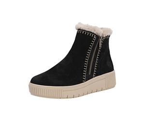 Plateaustiefelette REMONTE "Remonte Stiefelette Leder", Damen, Gr. 40, schwarz, beige, Leder, Schuhe (87120545-40) schwarz, beige