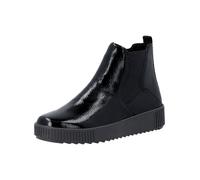 Plateaustiefelette REMONTE "Remonte Stiefelette Lederimitat", Damen, Gr. 36, schwarz (schwarz lack), Lederimitat, Schuhe (67711507-36) schwarz lack