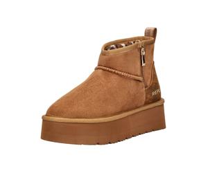 Plateaustiefelette REPLAY "Replay Stiefelette Lederimitat", Damen, Gr. 37, braun, Lederimitat, Schuhe (98533610-37) braun