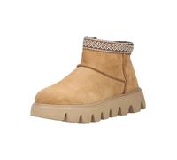 Plateaustiefelette RIEKER "Rieker Stiefelette Leder", Damen, Gr. 42, beige, Leder, Schuhe (55610212-42) beige