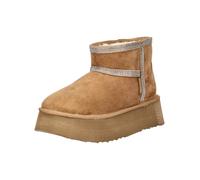Plateaustiefelette STEVE MADDEN "STEVE MADDEN Stiefelette Veloursleder", Damen, Gr. 36, braun (tan), Veloursleder, casual, Schuhe (51191423-36) tan