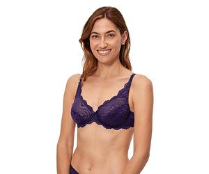 Platex Damen Bh Flower Elegance x1, Bluebell, 80C