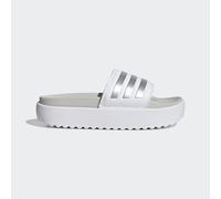 adidas Damen Adilette Platform Slides, Cloud White/Zero Metalic/Grey One, 39 EU