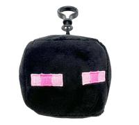 PLAY BY PLAY Minecraft Kopf Bag Clip Plüschwürfel 7 cm | Schlüsselanhänger & Taschenanhänger | 4 Varianten | Ref. 760026240 - offizielles Minecraft Merchandise (Enderman)