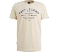 PME Legend T‑Shirt Kurzarm R‑Neck Regular Fit Offwhite Größe M