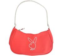 Playboy Umhängetasche Damen Geldbörse Handtasche mit Strass Tragegurt und Bunny Logo Rot, Rot/Ausflug, einfarbig (Getaway Solids)