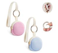 Playexen 2 Stück Schmuckaufbewahrung Reise Mini Tasche Schmuckkästchen Klein Schmucktasche Mädchen Tragbare Schmuck Reiseetui für Damen Schmuck-Organizers Ohrringe Armbänder Ringe Etui(Blau&Rosa)
