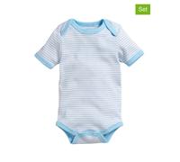 Schnizler Unisex Baby 1/4-arm 2er Pack Elefant Formender Body, Blau (Bleu 17), 74-80 EU