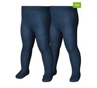 Playshoes 2er-Set: Strumpfhosen in Dunkelblau - Größe 98/104 | Babysocken Strumpfhosen