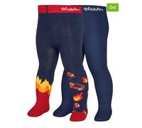 Playshoes Strumpfhose Unisex Kinder Feuerwehr Marine – 2er-Set – Gr. 74/80
