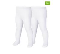 Playshoes Unisex Kinder Strumpfhose, Weiß Doppelpack, 62-68 EU