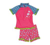 Playshoes 2tlg. Badeoutfit "Blumen" in Pink - Größe 110/116 | Baby Bademode