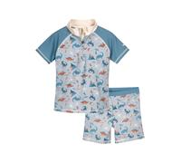 Playshoes Jungen Zweiteiler Rash-Guard-Set, Blau Dino Allover, 110-116