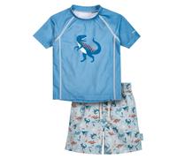 Playshoes 2tlg. Badeoutfit "Dino" in Blau - Größe 122/128 | Baby Bademode