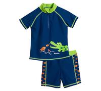 Playshoes 2tlg. Badeoutfit "Krokodil" in Dunkelblau - Größe 122/128 | Baby Bademode