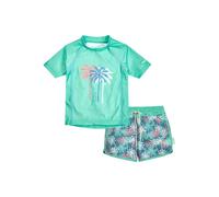 Playshoes 2tlg. Badeoutfit "Palmen" in Grün - Größe 98/104 | Baby Bademode