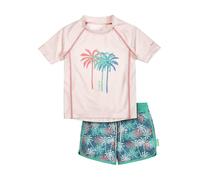 Playshoes 2tlg. Badeoutfit "Palmen" in Rosa - Größe 86/92 | Baby Bademode