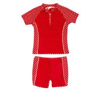Playshoes 2tlg. Badeoutfit "Punkte" in Rot - Größe 98/104 | Baby Bademode