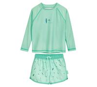 Playshoes 2tlg. Badeoutfit "Surfbrett Palmen" in Mint - Größe 122/128 | Baby Bademode