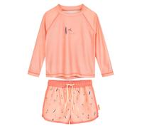 Playshoes 2tlg. Badeoutfit "Surfbrett Palmen" in Orange - Größe 134/140 | Baby Bademode