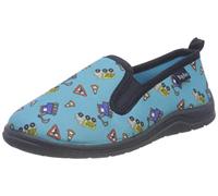 Playshoes Allover Baustelle, Unisex-Kinder Niedrige Hausschuhe, Blau (blau 7), 22/23 EU (6 Child UK)