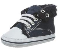 Playshoes Baby Canvas-Turnschuhe, trendiger Stoff Sneaker, gefüttert und rutschhemmend, mit Playshoes-Motiv gestickt
