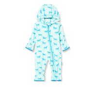 Playshoes Baby Fleece-Overall, atmungsaktiver Unisex-Jumpsuit für Jungen und Mädchen mit langem Reißverschluss und Kapuze, farbig abgesetzt