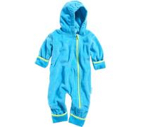 Playshoes Baby Fleece-Overall, atmungsaktiver Unisex-Jumpsuit für Jungen und Mädchen mit langem Reißverschluss und Kapuze, farbig abgesetzt