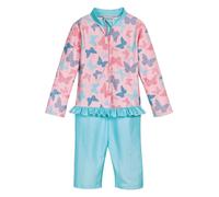 Playshoes Kinder UV-Schutz Einteiler Schmetterlinge 1/1 Arm Rosa-86/92