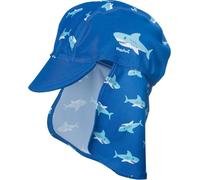 Playshoes Nackenschutzcap "Hai" in Blau - Größe 53 cm | Baby Muetzen