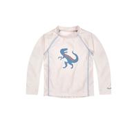 Playshoes Unisex Kinder UV-Schutz Bade Shirt Schwimmshirt Badebekleidung, Dino Ecru Langarm, 134/140
