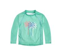 Playshoes Unisex Kinder UV-Schutz Bade Shirt Schwimmshirt Badebekleidung, Palmen Mint Langarm, 74/80