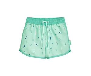 Playshoes Badeshorts "Surfbrett Palme" in Mint - Größe 98/104 | Kinder Bademode