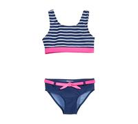 Playshoes Mädchen Zweiteiler Bikini, Marine Ringel, 134 cm