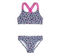 Playshoes Mädchen Uv-schutz Bikini Badeanzug Schwimmanzug Badebekleidung, Grau Leo, 158-164 EU