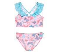 Playshoes Mädchen Zweiteiler Bikini, Rosa Schmetterlinge, 134/140 cm