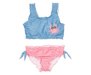 Playshoes Bikini "Krebs" in Hellblau - Größe 134/140 | Kinder Bademode
