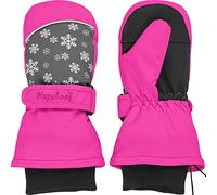 Playshoes Kinder - Unisex 1er Pack warme Winter-Handschuhe mit Klettverschluss Fäustling, Rosa (Pink Schneeflocke), 3 ( 4-6 Jahre) (Herstellergröße: 3 ( 4-6 Jahre))