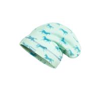 Playshoes Kinder Mütze Fleece-Beanie Pferde Türkis-55cm
