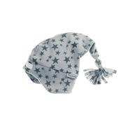 Playshoes Unisex Kinder Fleece-Mütze Wintermütze, Zipfelmütze grau Sterne, 51cm