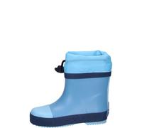 Playshoes gefütterter Kindergummistiefel BASIC blau | Mit kurzem Schaft und Stulpe 25