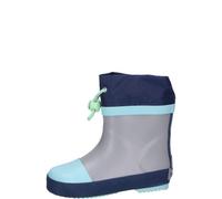 Playshoes gefütterter Kindergummistiefel BASIC grau | Mit kurzem Schaft und Stulpe 24