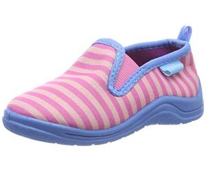 Playshoes geringelt, Unisex-Kinder Niedrige Hausschuhe, Pink (Pink/Türkis 792), 28/29 EU (10.5 Child UK)