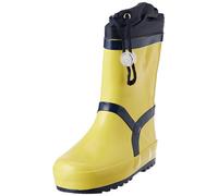 Playshoes Gummistiefel gefüttert Regenstiefel, gelb Marine, 25 EU