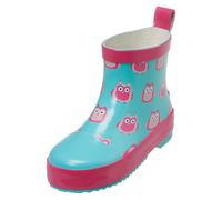 Playshoes Gummistiefel Halbhoch - Eulen - Türkis & Pink - Gr. 20