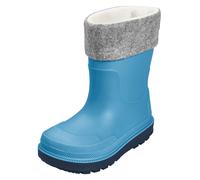 Playshoes Regenstiefel mit Futter (Herausnehmbar) Unisex Kinder Gummistiefel, Blau Socke, 21 EU
