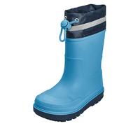Playshoes Regenstiefel Gefüttert Unisex Kinder Gummistiefel, Blau Gefüttert, 24 EU