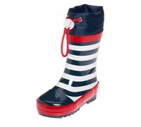 Playshoes Gummistiefel maritim, in marine/weiß, Größe 34/35