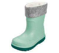 Playshoes Regenstiefel mit Futter (Herausnehmbar) Unisex Kinder Gummistiefel, Grün Socke, 25 EU