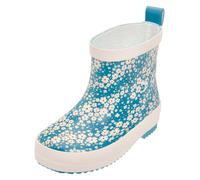 Playshoes Gummistiefel Halbschaft Blumen Unisex Kinder Gummistiefel, Petrol Blumen, 20 EU